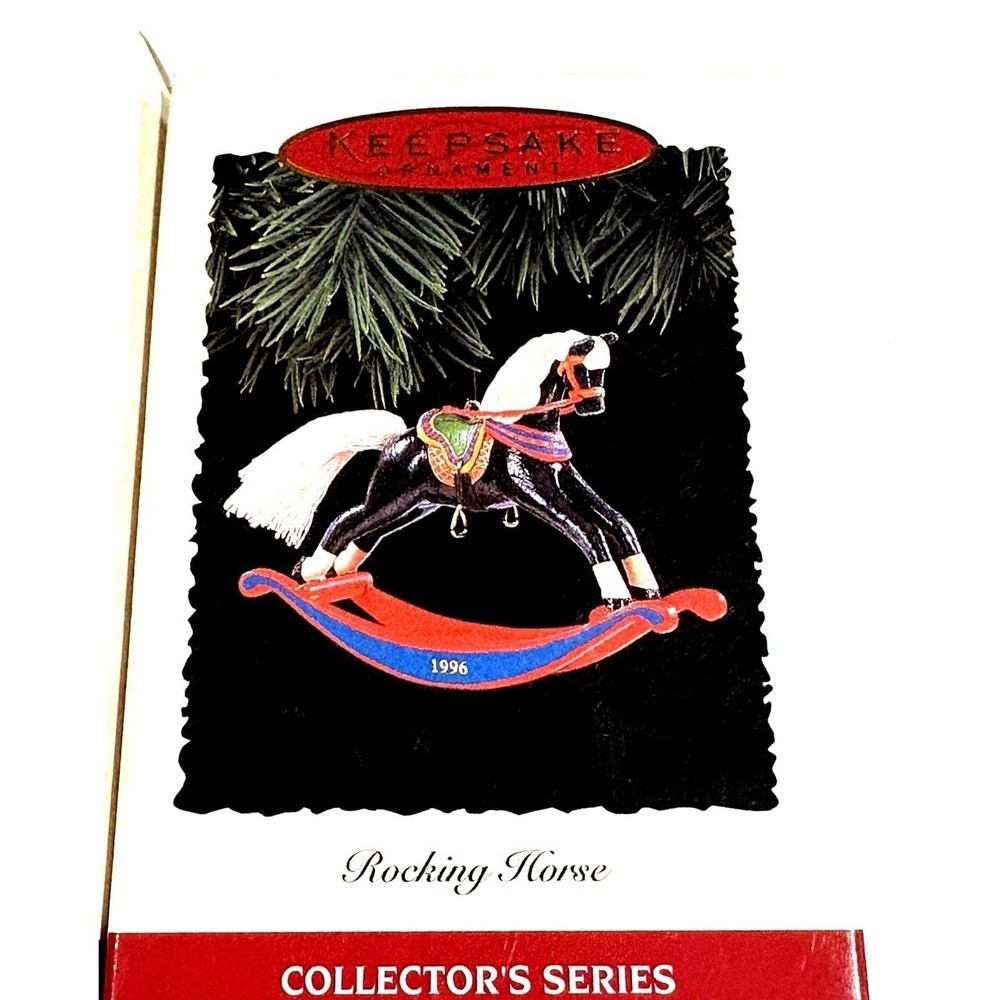 1995 & 1996 Hallmark Miniature Ornament Rocking Horses #14 & 15 in Series NIB - Picture 3 of 6